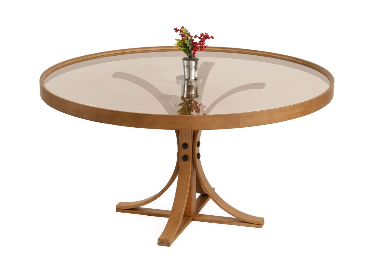 Masuta de cafea, Hanah Home, Boston, 80x47x80 cm, 100% SOLID BEECH WOOD, Maro - imagine 5